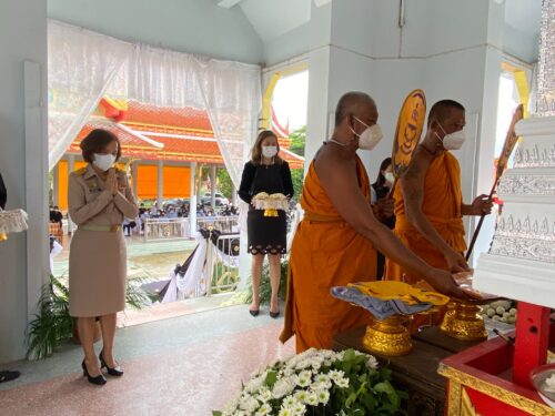 งานฌาปนกิจ บิดานายสุวิทย์ สร้อยแสง ประธาน อพม.อำเภอวิเศษชัยชาญ