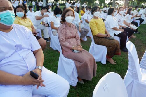 พิธีบวงสรวงพระพุทธไสยาสน์ เนื่องในงานห่มผ้าพระนอน ขอพรพระใหญ่และของดีจังหวัดอ่างทอง ประจำปี 2565